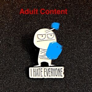 Wow. Make sure your feelings are crystal clear with this namel pin or magnet